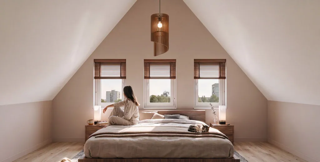 Slaapkamer onder de kap in Le Ciel